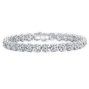 Real 28 Carat Diamond Tennis Women Bracelet