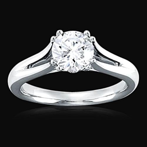 Real 2 Carat Diamond Solitaire Ring Split Shank Ladies Jewelry - Solitaire Ring-harrychadent.ca