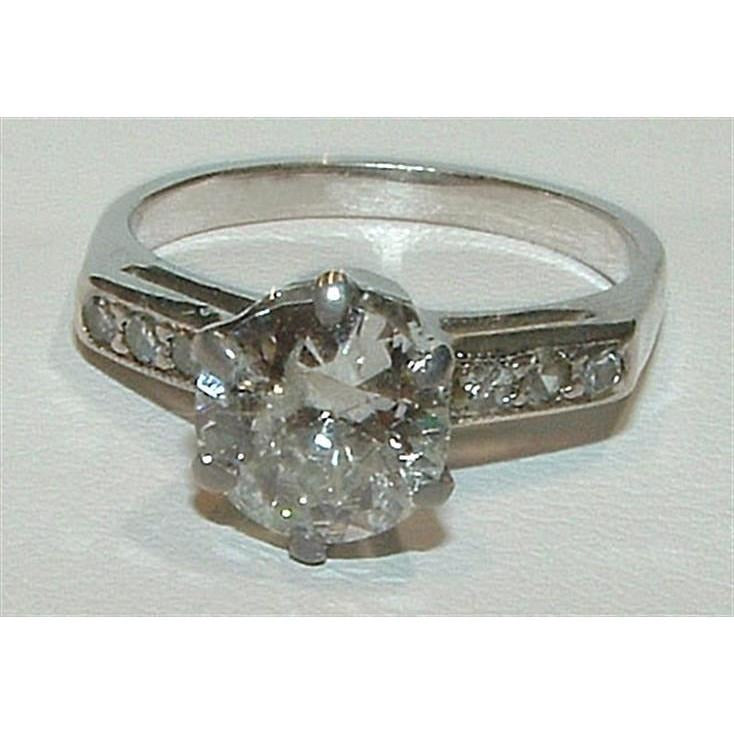 Real 3.01 Carat Diamond Solitaire Ring With Accents - Solitaire Ring with Accents-harrychadent.ca