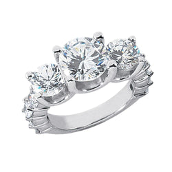 Real 4.51 Carat Diamond Anniversary Ring Women White Gold 14K