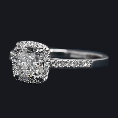 Real Cushion Ring 1.34 Carats