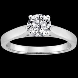 Real Natural Earth Mined Diamond 1.51 Carats Solitaire Ring White Gold New