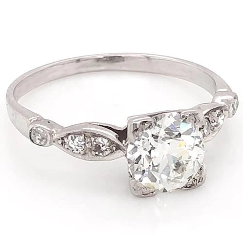 Real Diamond Accent Engagement Ring 1.50 Carats Prong Set Women Jewelry