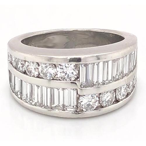 Real Diamond Anniversary Band 4 Carats Prong Setting Men Jewelry New