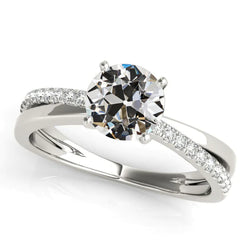 Real Natural Earth Mined Diamond Anniversary Ring Round Old Miner Jewelry Prong Set 3.50 Carats