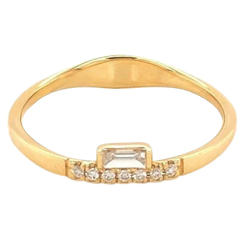 Real Diamond Band Prong Set 0.71 Carats Women Yellow Gold 14K Jewelry New