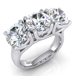 Real Diamond Band Round Cut White Gold