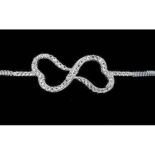 Real Diamond Bracelet Heart 4 Carats Women Jewelry 14K - Chain Bracelet-harrychadent.ca
