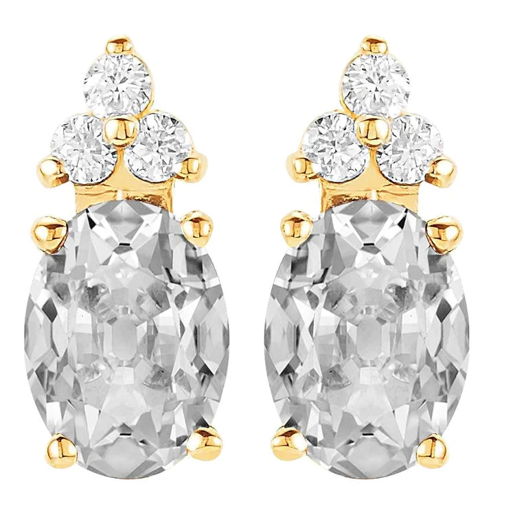 Real Diamond Drop Earrings 14.50 Carats Oval Old Miner Yellow Gold 14K