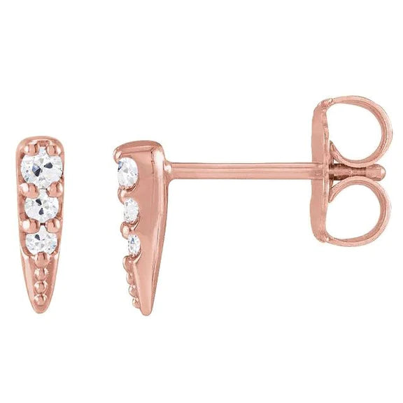 Real Diamond Drop Earrings 4.50 Carats Round Old Miner Rose Gold