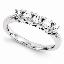 Real Diamond Engagement Band 0.75 Carats Ladies Jewelry White Gold 14K