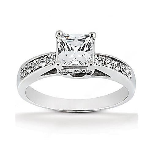 Real Diamond Engagement Cathedral Setting Ring Jewelry New