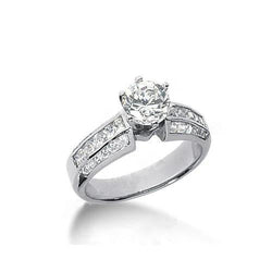 Real Natural Earth Mined Diamond Engagement Fancy Ring 2.01 Carats Accented Jewelry