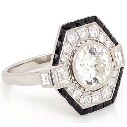 Real Diamond Engagement Old Mine Ring 5 Carats White Gold 14K Jewelry