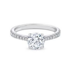 Real Natural Earth Mined Diamond Engagement Ring 1.85 Carats White Gold 14K