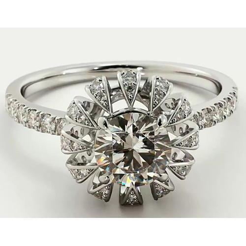 Real Diamond Engagement Ring Accented 2.75 Carats Jewelry