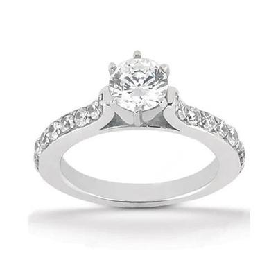 Real Diamond Engagement Ring Band Set 2.40 Carats White Gold Jewelry