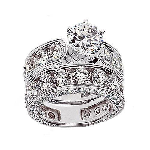 Real Diamond Engagement Ring Band Set Gold Fancy Ring 8.50 Carats - Engagement Ring Set-harrychadent.ca