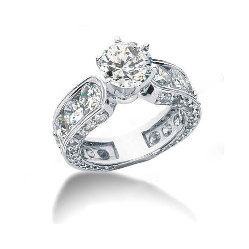 Real Diamond Engagement Ring Band Set Gold Fancy Ring 8.50 Carats - Engagement Ring Set-harrychadent.ca