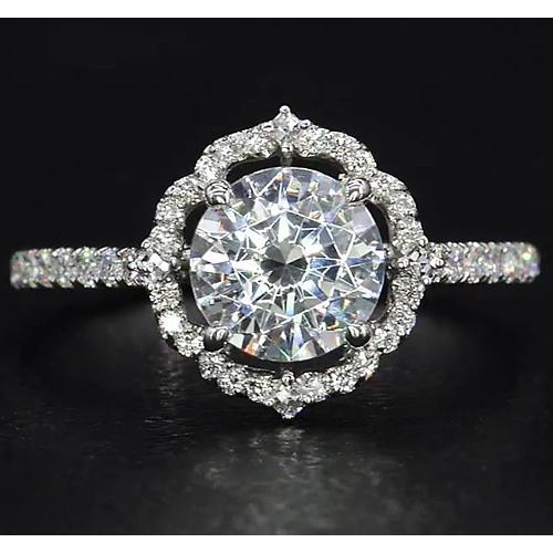 Real Diamond Engagement Ring Halo 3 Carats