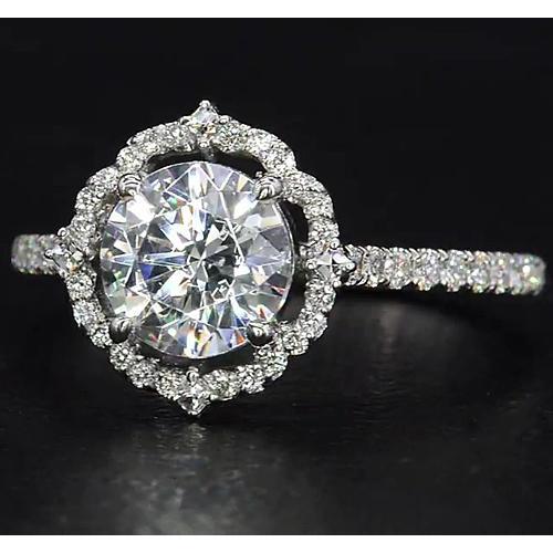 Real Diamond Engagement Ring Halo 3 Carats