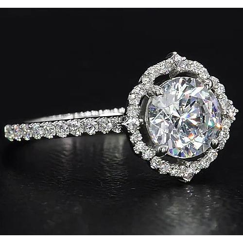 Real Diamond Engagement Ring Halo 3 Carats