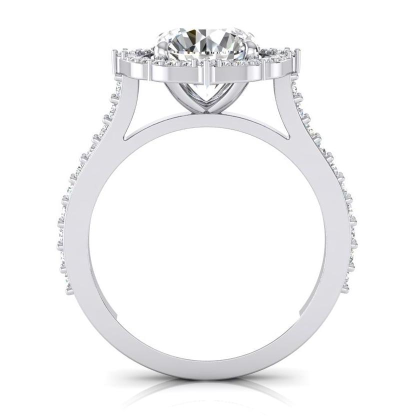 Real Diamond Engagement Ring Halo 3 Carats