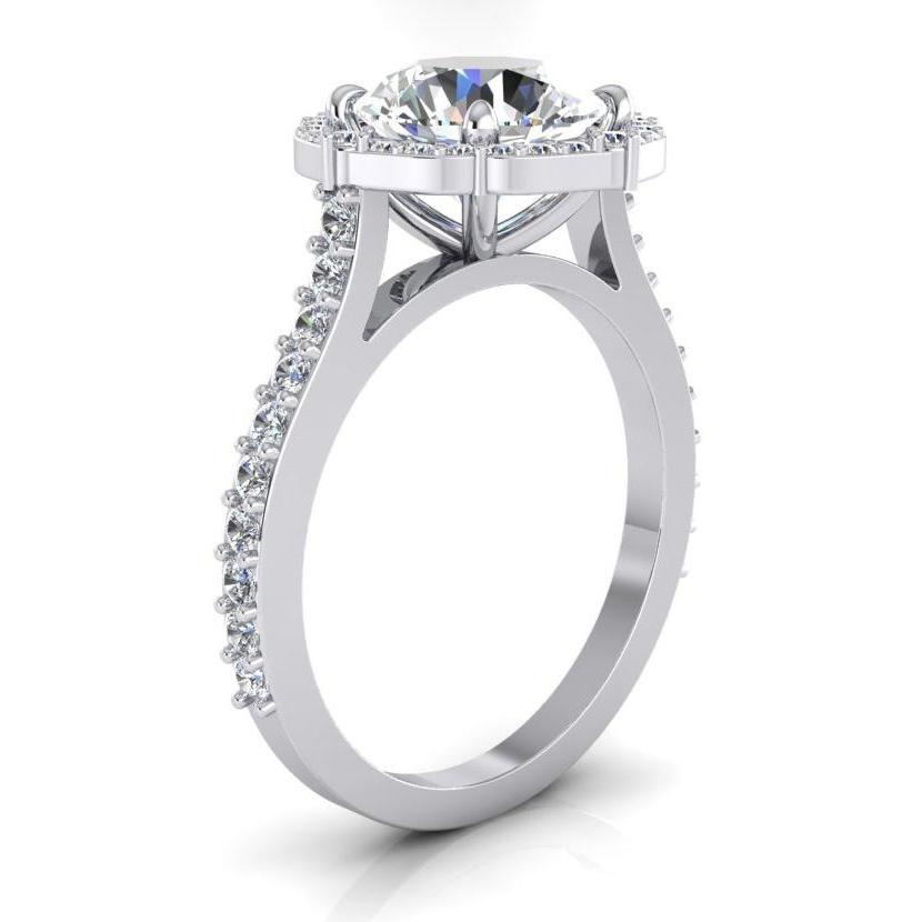 Real Diamond Engagement Ring Halo 3 Carats