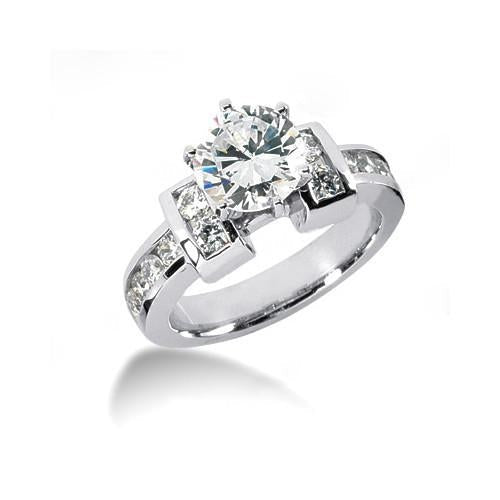 Real Diamond Engagement Set 2.66 Carats White Gold 14K New Women Jewelry - Engagement Ring Set-harrychadent.ca