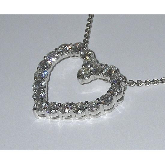 Real Diamond Necklace Heart Shaped Pendant - Pendant-harrychadent.ca