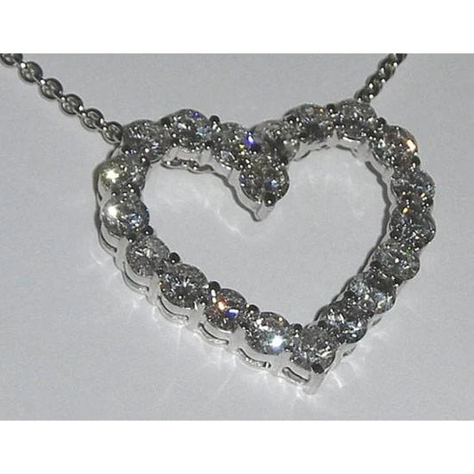 Real Diamond Necklace Heart Shaped Pendant - Pendant-harrychadent.ca