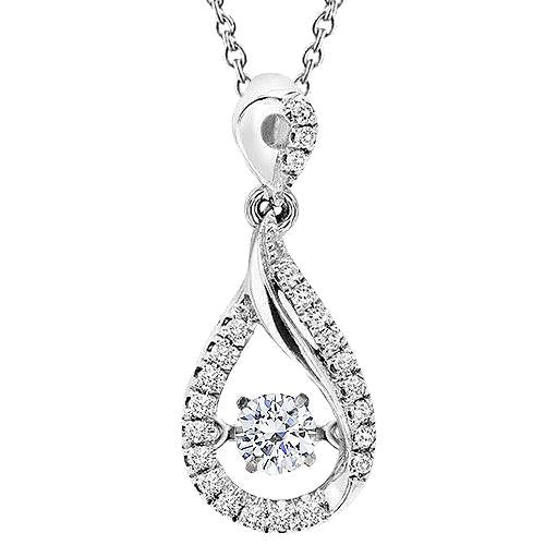 Real Diamond Necklace Pendant 1.24 Ct Gorgeous White Gold Jewelry