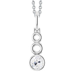 Real Natural Earth Mined Diamond Pendant Round Old Mine Cut Bezel Set With Chai...