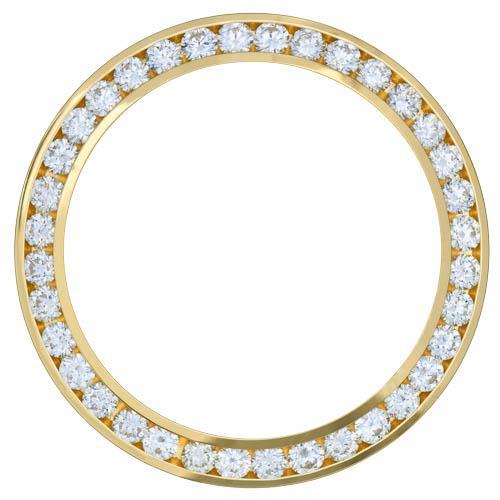 Real Diamond Round Bezel To Fit Rolex Date 34 Mm Watch 4 Carats