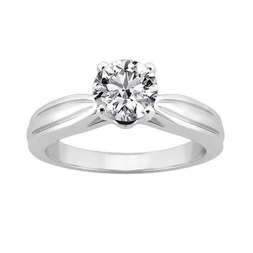 Real Diamond Solitaire Engagement Ring 2.50 Carats White Gold 14K - Solitaire Ring-harrychadent.ca