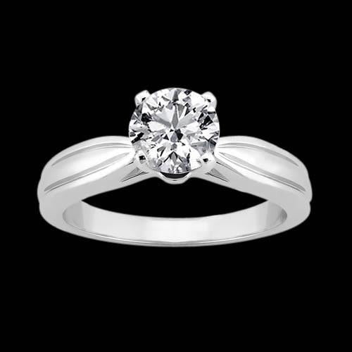 Real Diamond Solitaire Engagement Ring 2.50 Carats White Gold 14K - Solitaire Ring-harrychadent.ca