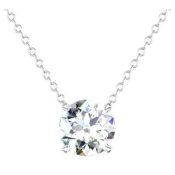 Real Diamond Solitaire Necklace Women Jewelry