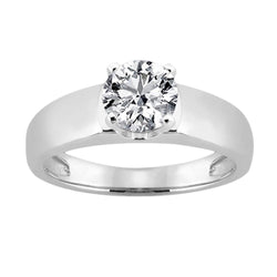 Real Diamond Solitaire Ring 2.50 Ct. Women Jewelry White Gold 14K