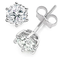 Real Diamond Stud Earring 2.30 Ct. White Gold Jewelry