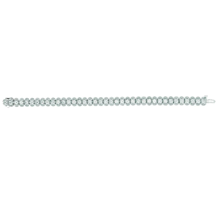 Real Diamond Tennis Bracelet 7.60 Carats 14K White Gold