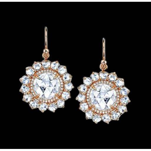 Real Diamonds Dangle Earrings Pair Yellow Gold 2.50 Carats Diamond Earring