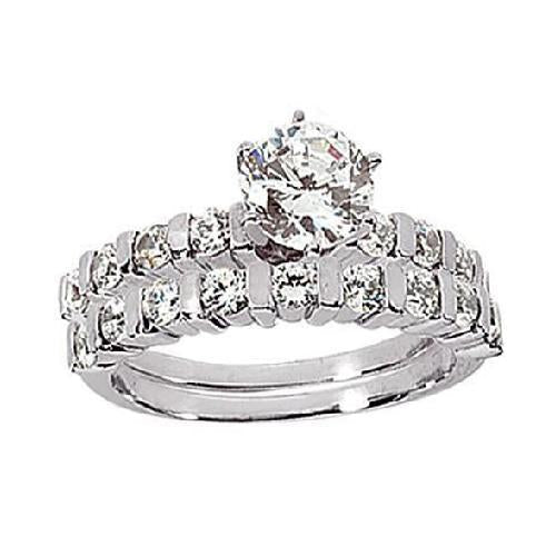 Real Diamonds Engagement Band Set 1.70 Carats New