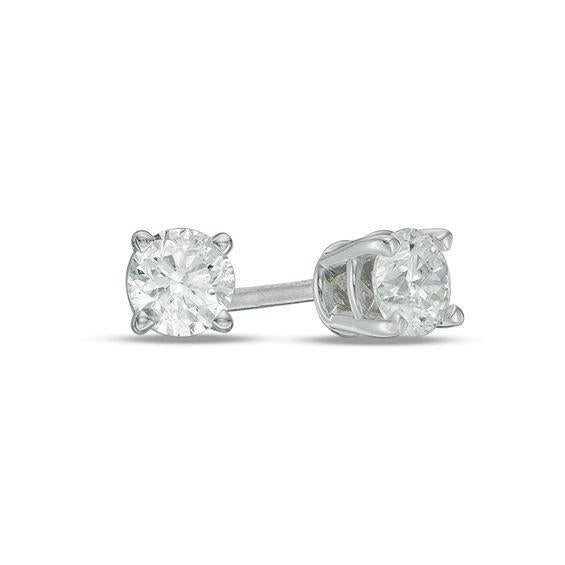 Real Diamonds Studs Earrings 2.00 Carats White Gold 14K