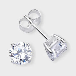 Real Diamonds Studs Earrings 4.50 Carats White Gold