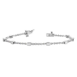 Real Round Brilliant Diamond Ladies Bracelet White Gold 14K 2.25 Carats