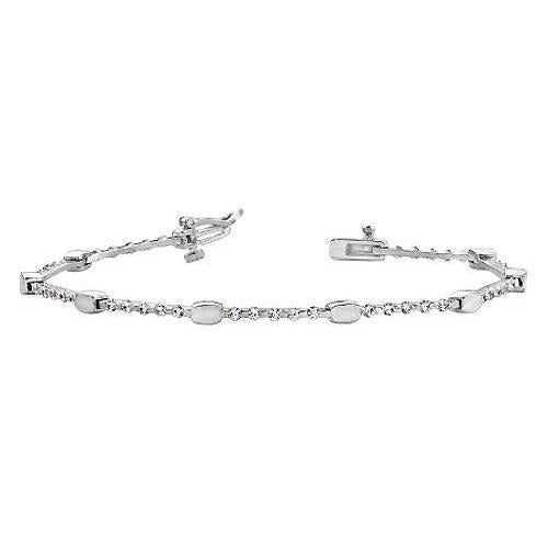 Real Round Brilliant Diamond Ladies Bracelet White Gold 14K 2.25 Carats