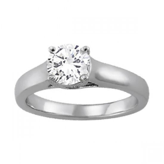 Real Round Diamond 1.51 Carats Solitaire Engagement Ring - Solitaire Ring-harrychadent.ca