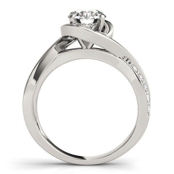 Real Round Diamond Engagement Ring 1.30 Carats Twisted Shank - Engagement Ring-harrychadent.ca