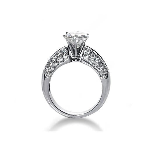 Real Round Diamonds Anniversary Ring 2.25 Carats White Gold 14K Jewelry