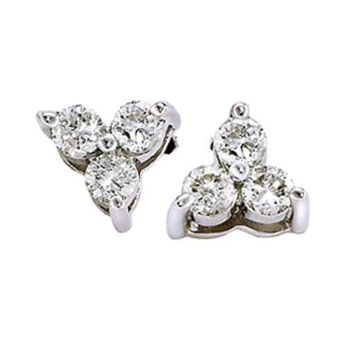 Real Round Diamonds Stud Earring 4.26 Carats Diamond Earring Studs - Stud Earrings-harrychadent.ca